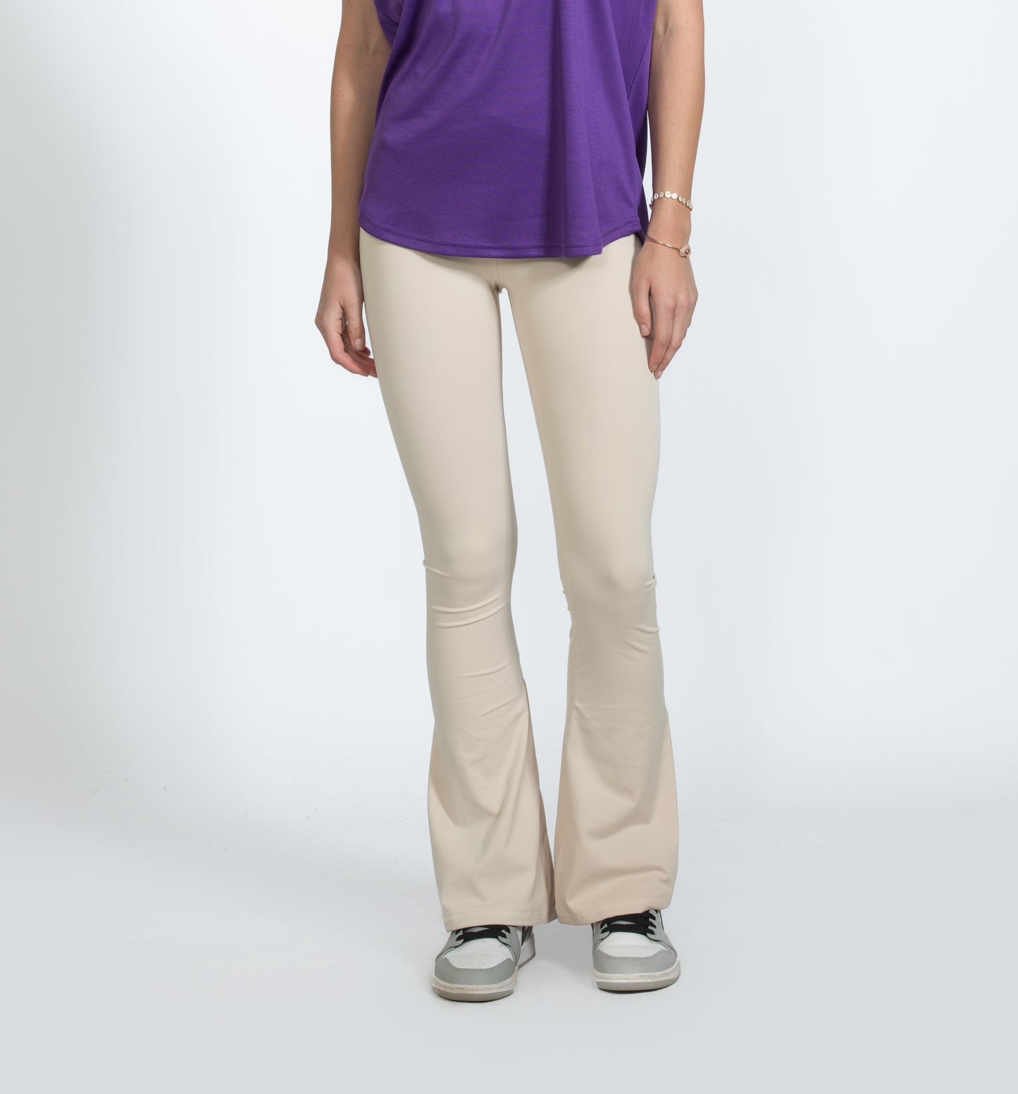 Beige V Yoga Pants