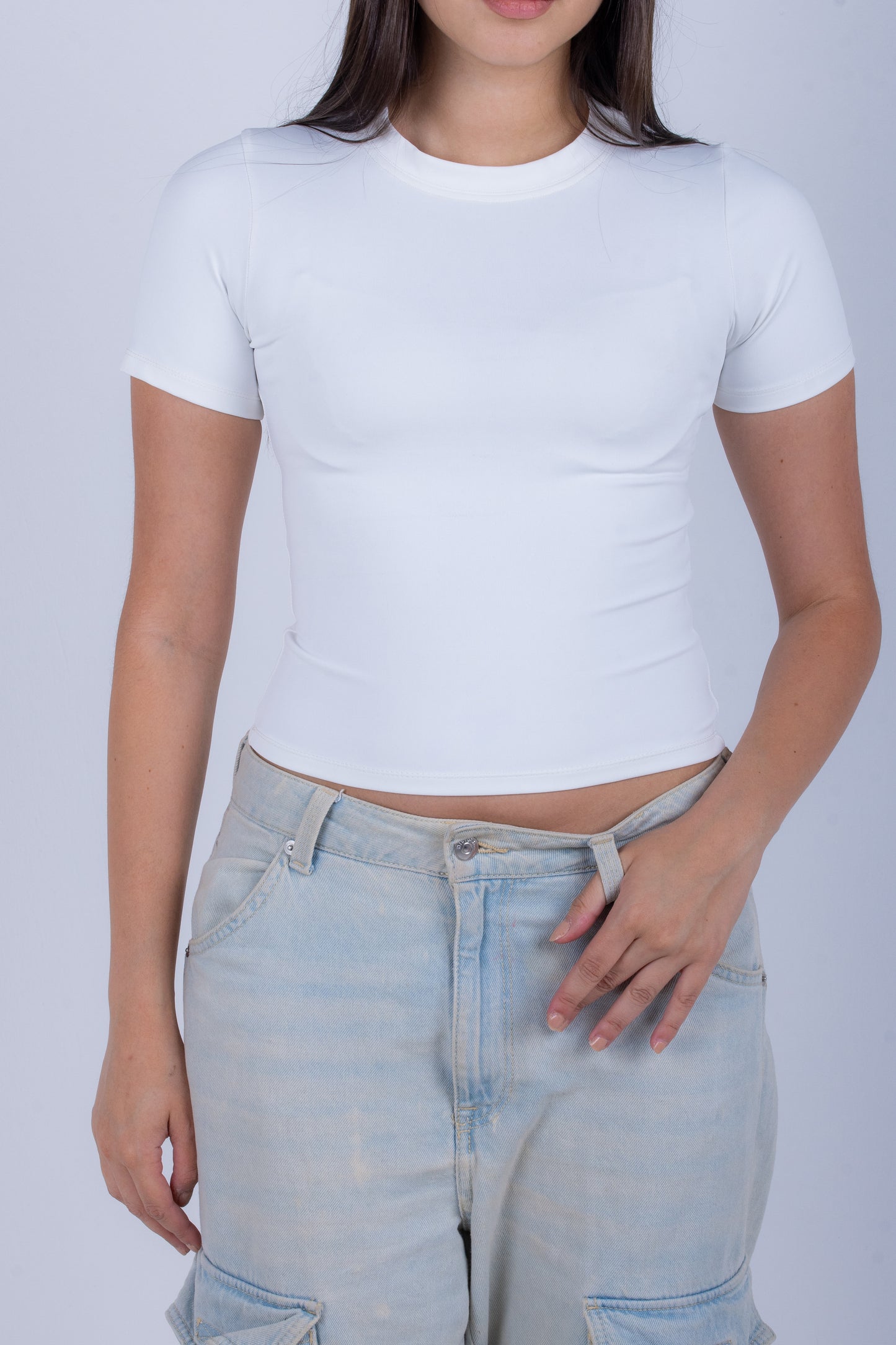 White Short Sleeve Top