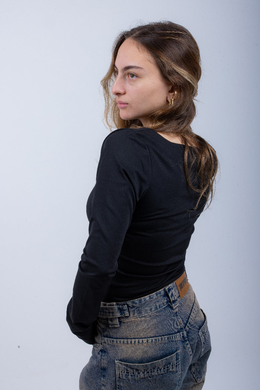 Black Long Sleeve Top