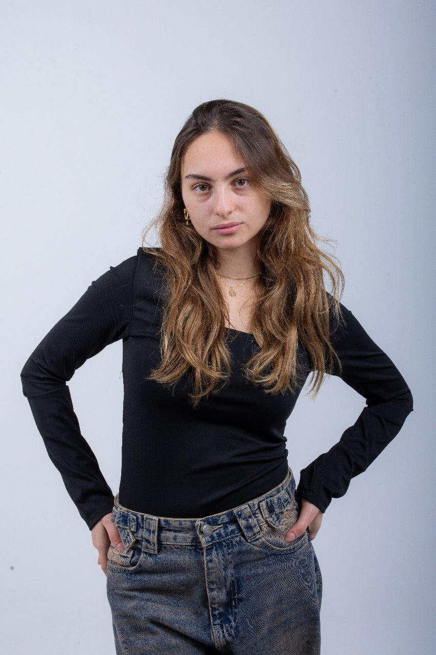 Black Long Sleeve Top