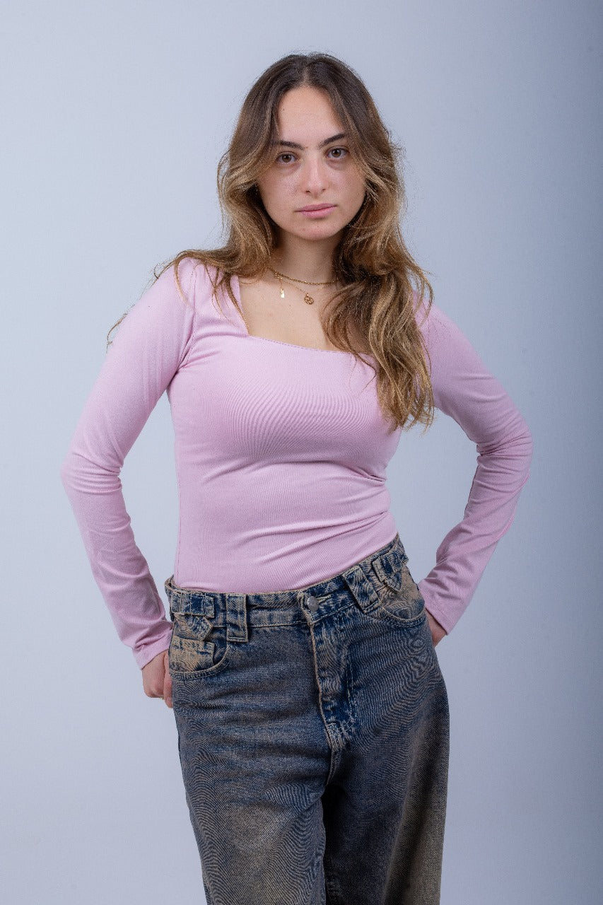 Pink Long Sleeve Top