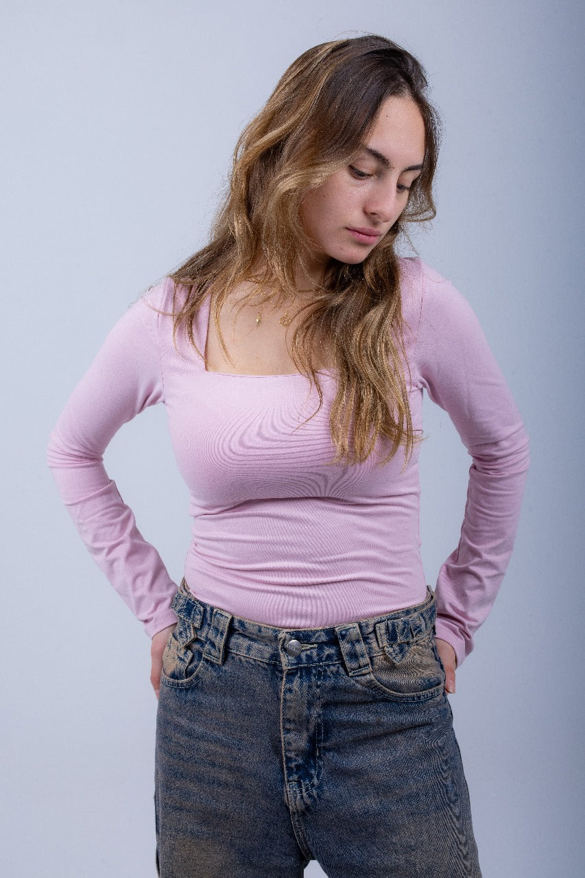 Pink Long Sleeve Top