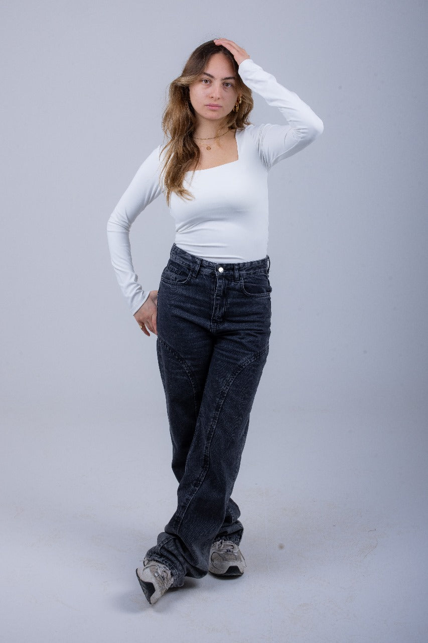 White Long Sleeve Top