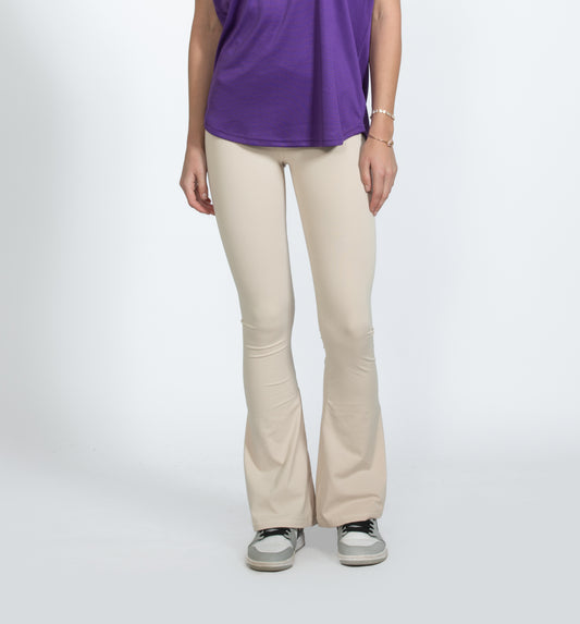Beige V Yoga Pants