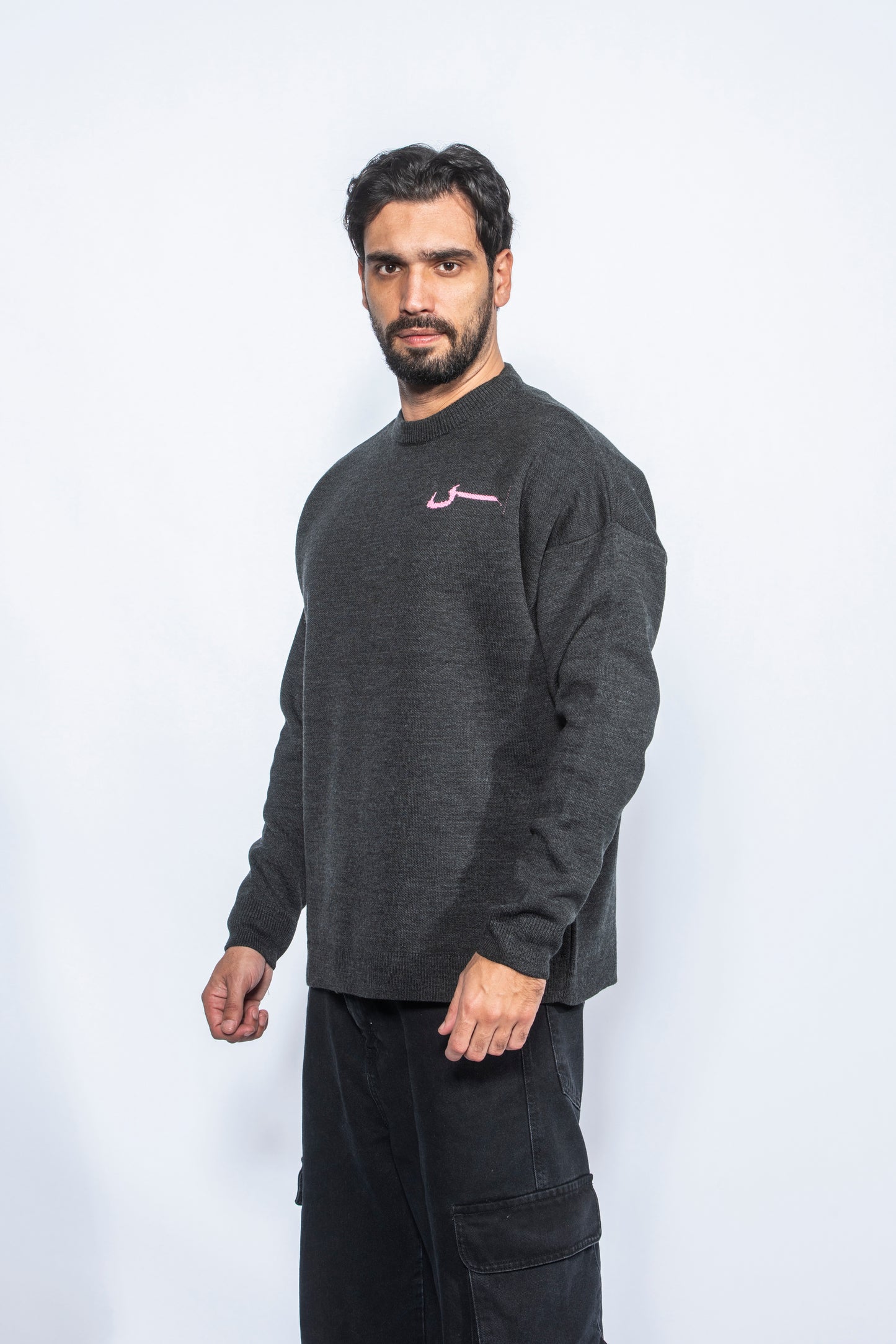 Knitted Grey Saada Crewneck