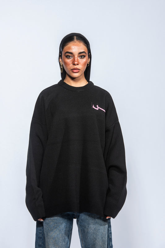 Knitted Black Saada Crewneck