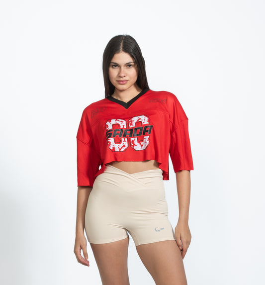 Red Cropped Jersey
