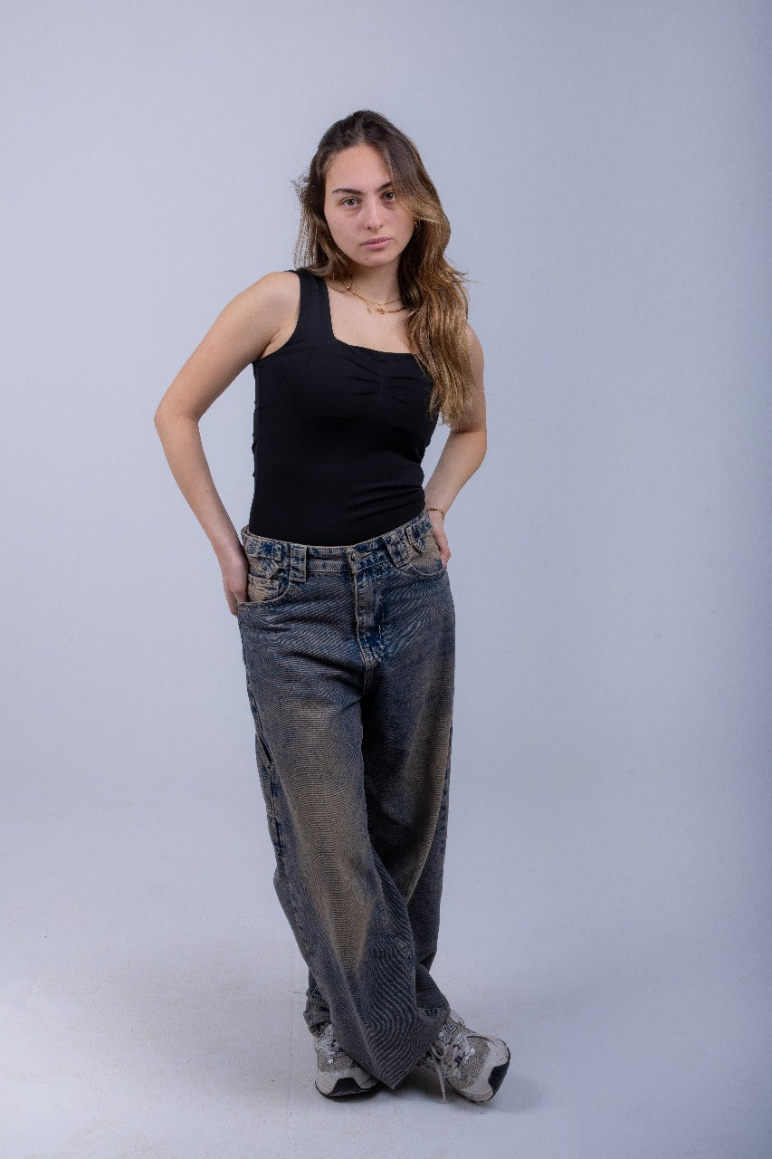 Black Scoop Top