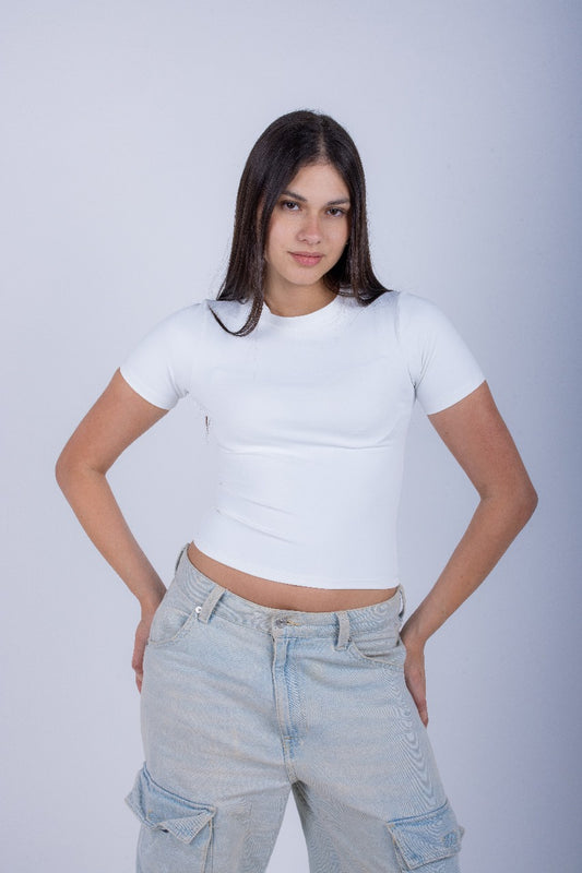 White Short Sleeve Top